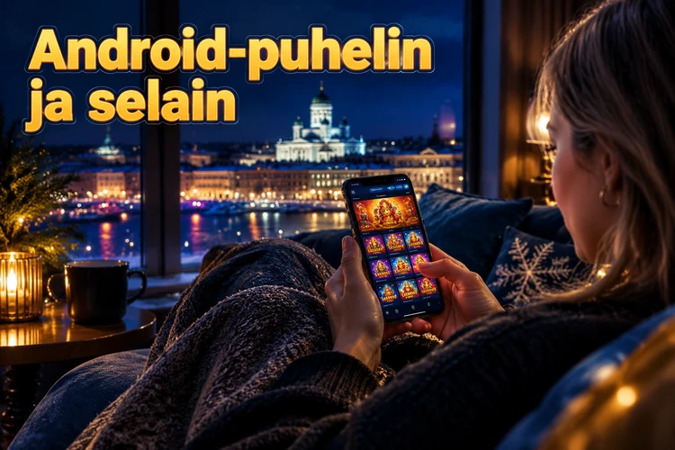 Android-puhelin ja selain